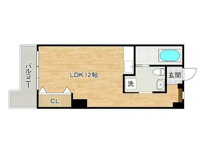 第2IMビル(ワンルーム/3階)の間取り写真