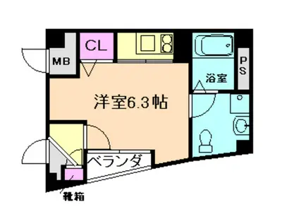ウイステリア野田2番館(1K/1階)の間取り写真