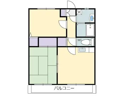 A-STEP新名爪(2DK/2階)の間取り写真