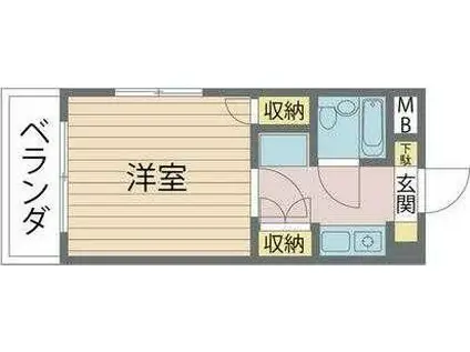 グレース牛浜(1K/1階)の間取り写真