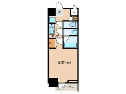 ROOTS BUNKYO OTOWA(1K/2階)の間取り写真