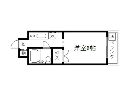 メゾンLEE(1K/3階)の間取り写真