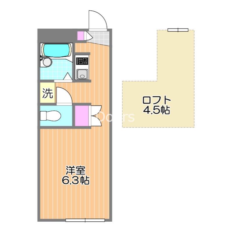 FOREVER RESIDENCE IMAIII(1K/1階)の間取り写真