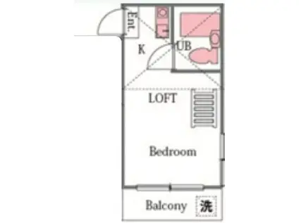 グランツ(1K/2階)の間取り写真