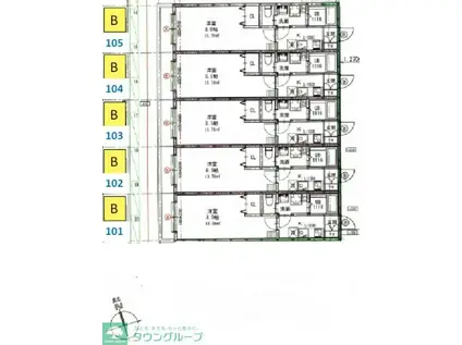 SパレスIV(1K/1階)の間取り写真