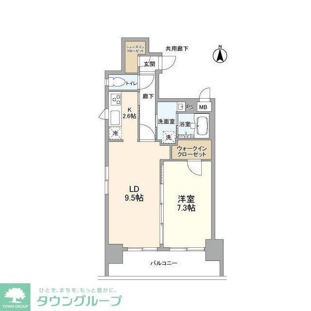 アリュージュ両国(1LDK/4階)の間取り写真