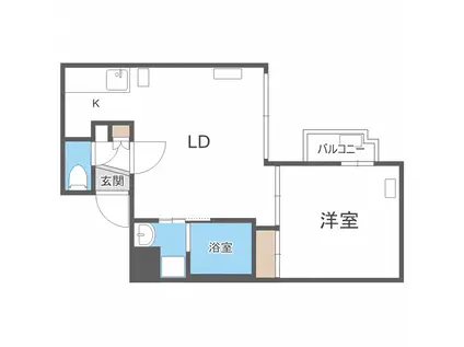 VEROSHANGRIーLA(1LDK/5階)の間取り写真