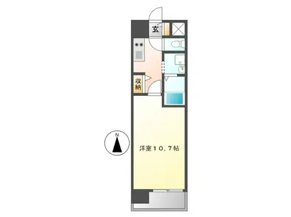 ビ・アバンス(1K/4階)の間取り写真