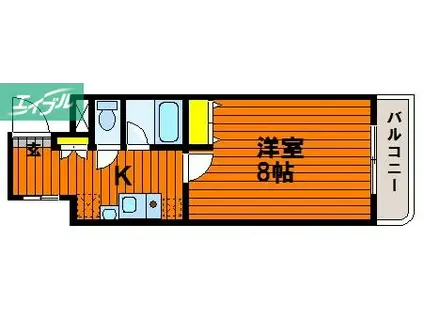 パラッツォ21(1K/1階)の間取り写真