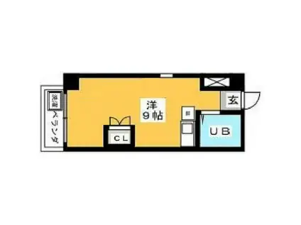 コートハウスNADA(ワンルーム/3階)の間取り写真