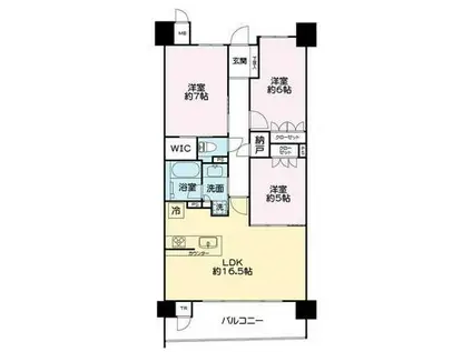 レ・ジェイド新大村ステーションフロント(3LDK/3階)の間取り写真