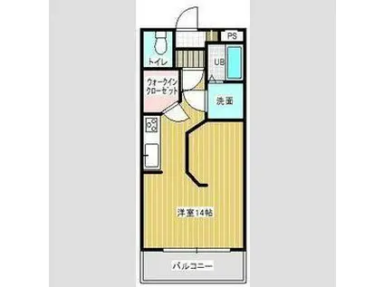 グランシャリオ(ワンルーム/3階)の間取り写真