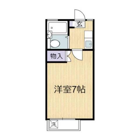 アクアコート調布II(1K/1階)の間取り写真