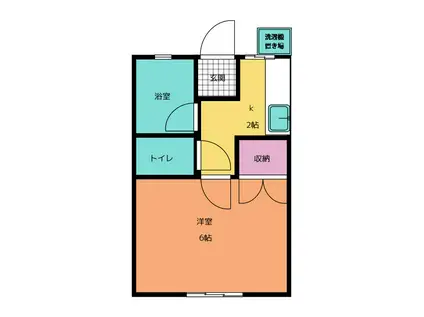 シティハイムコジマ(1K/1階)の間取り写真