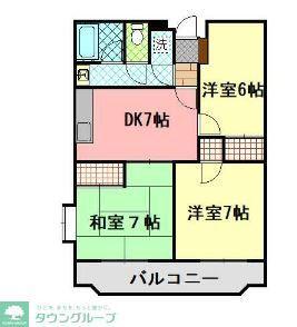 サンシャインヒル(3DK/3階)の間取り写真