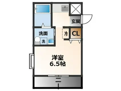 ハイツシャルム(1K/4階)の間取り写真