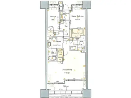 パークタワー向ケ丘遊園(2LDK/8階)の間取り写真