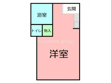 ミライエ松枝(ワンルーム/3階)の間取り写真