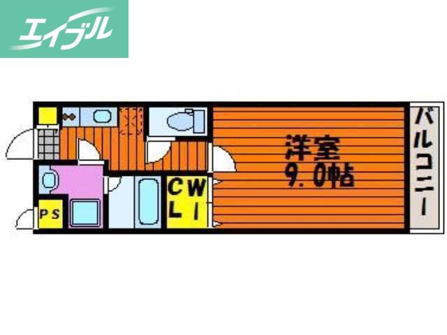 LST OKADAI サウス(1K/4階)の間取り写真