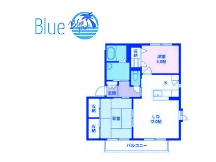 レルロードウエスト(2LDK/2階)の間取り写真