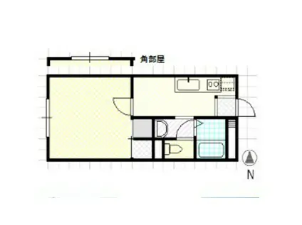 サウスウィンド山本(1K/3階)の間取り写真