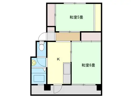 豊四季マンション(2K/2階)の間取り写真