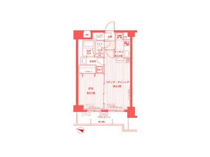 サニ一リヴ北新横浜(1LDK/2階)の間取り写真