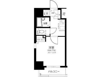 菱和パレス護国寺駅前(1K/11階)の間取り写真