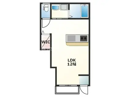 ＪＲ日豊本線 餅原駅 徒歩25分 2階建 築8年(ワンルーム/1階)の間取り写真