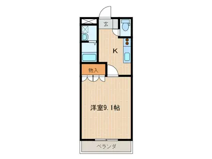 アシュレ・さくら(1K/2階)の間取り写真