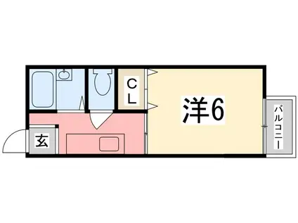サンライズクイーン(1K/2階)の間取り写真