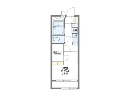 レオパレスてぃーだ(1K/2階)の間取り写真