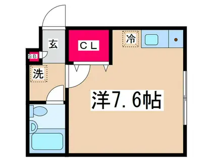 フォレスト小竹(ワンルーム/1階)の間取り写真