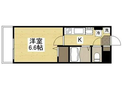 ウェーブレジデンス原尾島III(1K/3階)の間取り写真