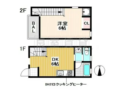 ボンヌール川名(1DK/1階)の間取り写真