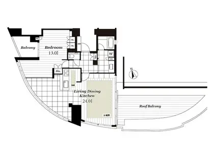THE CONOE(1LDK/11階)の間取り写真