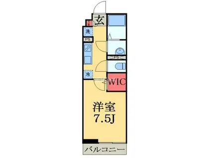 グレイス稲毛(1K/2階)の間取り写真