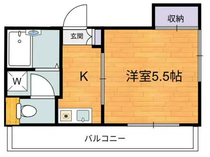 アーバン・クレスト(1K/2階)の間取り写真