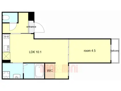 MOVE尼崎開明町(1LDK/3階)の間取り写真