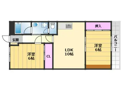 サンヒルズ光明池(2LDK/3階)の間取り写真