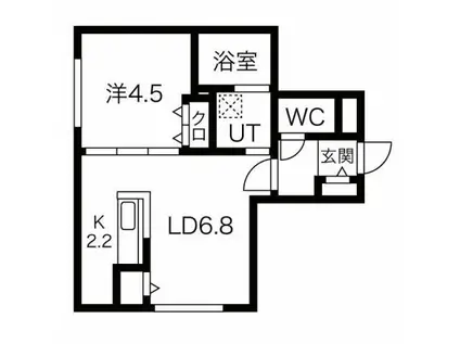 ブランノワールAEGIS(1LDK/5階)の間取り写真