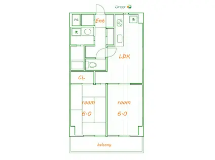 ウィンベルコーラス平塚第13(2LDK/4階)の間取り写真