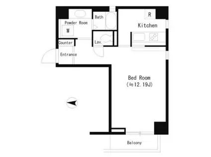 セジョリ チセ 台町(1K/3階)の間取り写真