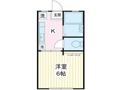 コートアネックスI(1K/1階)の間取り写真