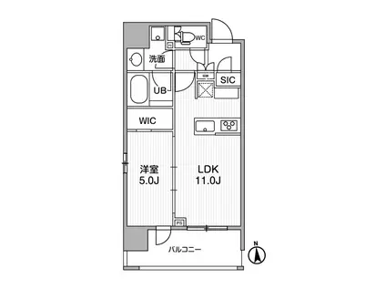 SEASON FLATS新御徒町イースト(1LDK/3階)の間取り写真