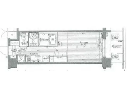 ラナップスクエア神戸ハーバープライム(1K/4階)の間取り写真