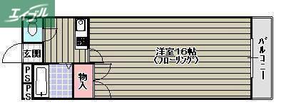 コゼット西古松(1K/5階)の間取り写真