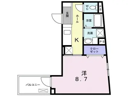 ビレッジ アップ 渋谷(1K/2階)の間取り写真