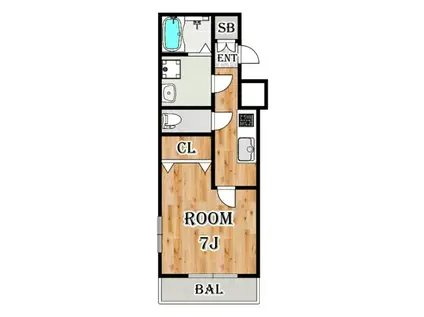 リアライズ立川(1K/5階)の間取り写真