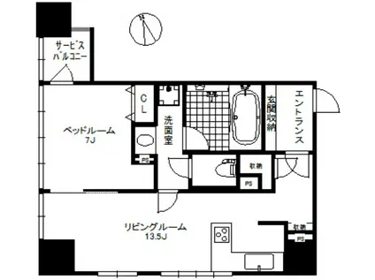 WOB NISHIUMEDA(1LDK/10階)の間取り写真